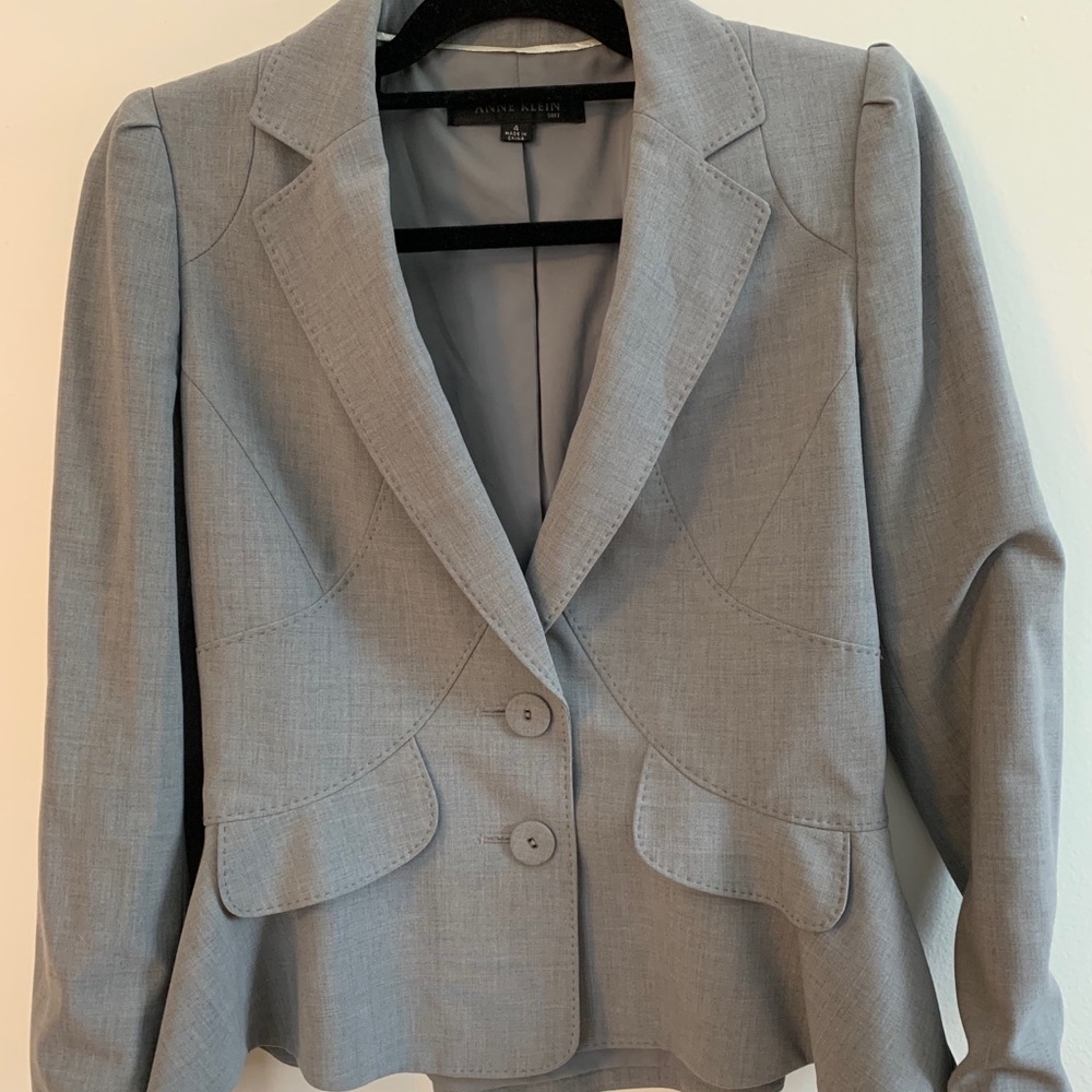 Anne Klein skirt suit, peplum style jacket